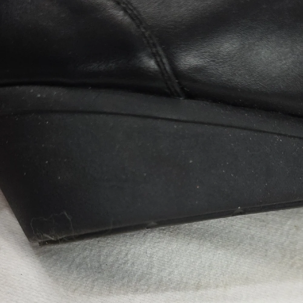 Kim Rogers Memory Foam Women's Wedge Slip-On‎ Shoes Black  Sz 10 GUC *READ*.